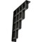 Ekena Millwork Diane Wrought Iron Bracket, (Triple center brace), Antiqued Pewter 2"W x 10"D x 12"H BKTM02X10X12TDIAPW - alternate 1
